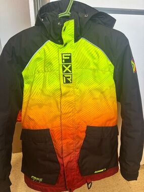 FXR Kids' Gradient Snow Jacket - Lime to Red